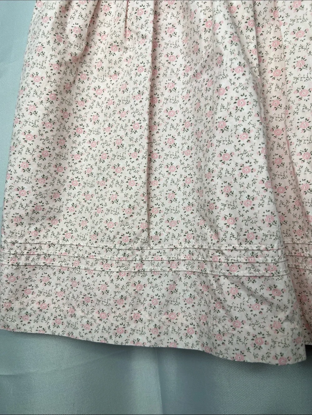 Gymboree pink smocked bodice floral cotton dress 6-12 months